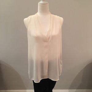 Banana Republic Sleeveless Cream Blouse